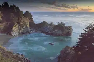 McWay Falls at Dusk, Julia Pfeiifer Burns Stae Park, Big Sur, California, US