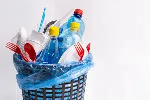 Say,No,To,Single,Use,Plastic.,A,Black,Trash,Can