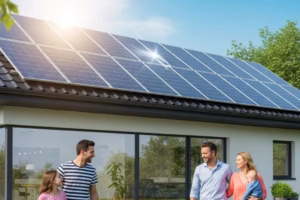 Solar panel installation on a modern home representing government incentives for renewable energy