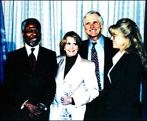 Photo: Kofi Annan, Barbara Pyle, Ted Turner and Jane Fonda